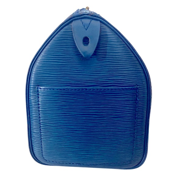 5 pc set Louis Vuitton Toledo Blue Epi Speedy 25, Tag, Lock, Key, COA & Dustbag - Picture 7 of 17
